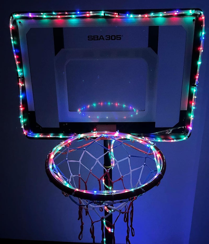 Cateep LED Basketball Hoop Lights, 18ft LED Basketball Rim Light for Basketball Lovers Waterproof 8 Modes Multicolor for Playing at Night Outdoors - Image 2